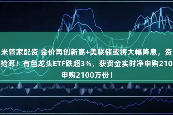 米管家配资 金价再创新高+美联储或将大幅降息，资金逢跌抢筹！有色龙头ETF跌超3%，获资金实时净申购2100万份！